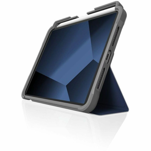 STM Goods Dux Plus Carrying Case (Folio) Apple iPad mini (6th Generation), iPad mini (2024) Tablet - Midnight Blue - Drop Resistant, - (STM-222-341GX-03)