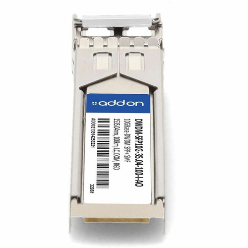 AddOn Cisco DWDM-SFP10G-35.04-100-I Compatible TAA 10GBase-DWDM SFP+ Transceiver C-Band 100GHz (SMF, 1535.04nm, 100km, LC, DOM, -40 to (DWDM-SFP10G-35.04-100-I-AO)