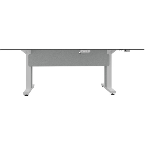 Middle Atlantic Forum Table Desk - Designer White Rectangle Top - Powder Coated, White Base - 59" (1498.60 mm) Table Top Length x mm) (Fleet Network)