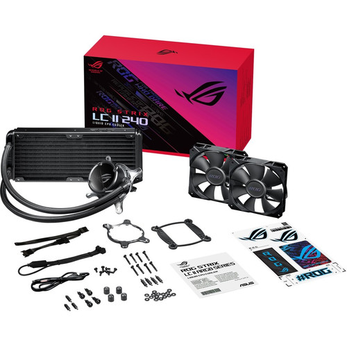 Asus ROG Strix LC II 240 All In One Liquid CPU Cooler With Dual 120 Mm Fans And Integrated Radiator ROG STRIX LC II 240 ROG STRIX ROG STRIX LC II 240