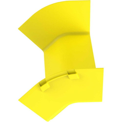 Panduit FiberRunner&reg; Outside Vertical 45 Degree Angle - Yellow - 13.9" (353.31 mm) Length - Polycarbonate - 1 Pack (FROV4512X4LYL)