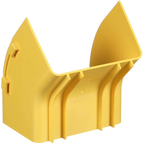 Panduit FiberRunner&reg; Outside Vertical 45 Degree - Yellow - 7" (178.82 mm) Length - Polycarbonate - 1 Pack (FROV456X4LYL)