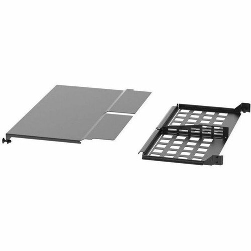 Panduit HD Flex Enclosure Trunk Slack Plate With Rear Cable Access Black Steel Height w/Rear Pack Rack FLEX-PLATE1UR