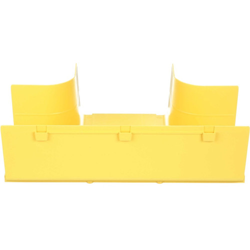 Panduit FiberRunner&reg; Horizontal Tee, 6x4, Yellow - Yellow - 10.8" (273.56 mm) Length - Polycarbonate - 1 Pack (FRT6X4LYL)