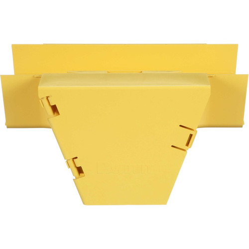 Panduit FiberRunner&reg; Vertical Tee, 90&deg;, 6x4, Yellow - Yellow - 9.3" (236.98 mm) Length - Polycarbonate - 1 Pack (Fleet Network)