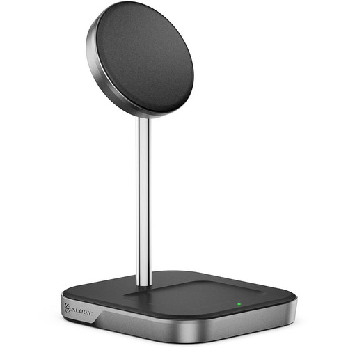 Alogic MagSpeed 2 In 1 Magnetic Fast Wireless Charging Station With LED Indicator Safety Charge Mode MSP21CS15W