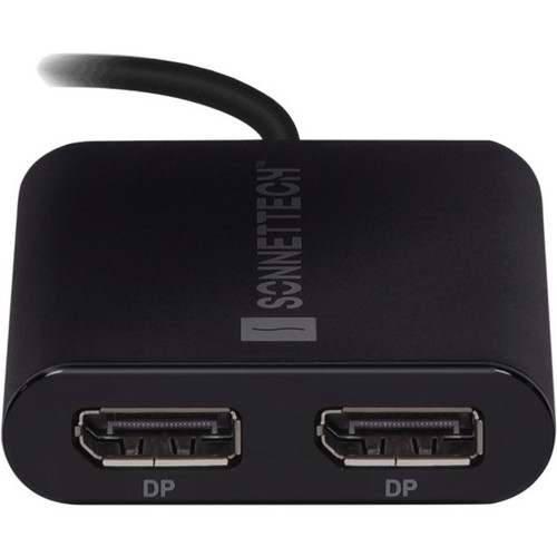 Sonnet DisplayPort/USB Audio/Video Adapter - 1 x USB 3.2 (Gen 1) Type A - Male - 2 x DisplayPort 1.2 Digital Audio/Video - Female - x (USB3-DDP4K)