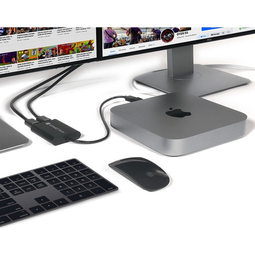 Sonnet DisplayPort/USB Audio/Video Adapter - 1 x USB 3.2 (Gen 1) Type A - Male - 2 x DisplayPort 1.2 Digital Audio/Video - Female - x (USB3-DDP4K)