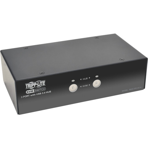 Tripp Lite 2-Port DisplayPort KVM Switch w/Audio, Cables and USB 3.0 SuperSpeed Hub - 2 Computer(s) - 1 Local User(s) - 2560 x 1600 - (Fleet Network)