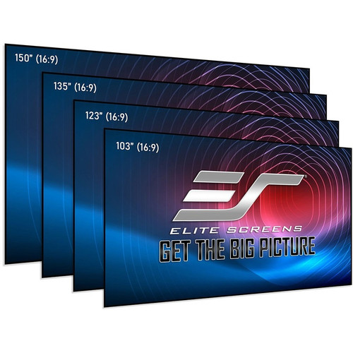 Elite Screens Aeon 123 Fixed Frame Projection Screen 16 To 9 CineWhite Slim Wall Mount 60 Height X 106.6 Width AR123H-A8K