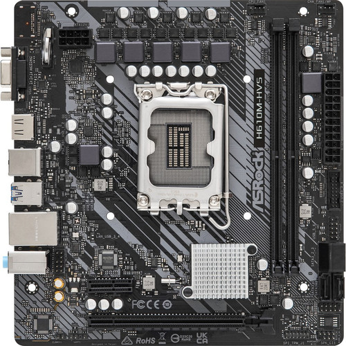 ASRock Micro ATX Desktop Motherboard Intel Chipset Socket LGA1700 Compatible With Pentium Gold Celeron And Core H610M-HVS