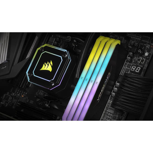 Corsair Vengeance RGB RT 32GB (4 x 8GB) DDR4 DRAM 3200MHz C16 Memory Kit - Black - For Motherboard, Desktop PC - 32 GB (4 x 8GB) - - - (CMN32GX4M4Z3200C16)