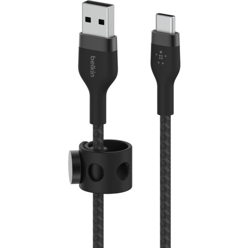 Belkin Boostcharge Pro Flex - USB-C cable - USB-C to USB-A - (1 meter /3.3 foot) - 3.3 ft USB/USB-C Data Transfer Cable for iPad mini, (CAB010BT1MBK)