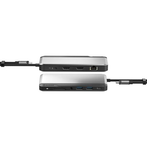 Alogic USB-C Dual Display Dock - MX2 Lite HDMI Edition - for Mouse, Smartphone, Flash Drive, Notebook, Headset, Monitor, Keyboard - - (U1CSH-SGR)