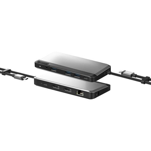 Alogic USB-C Dual Display Dock - MX2 Lite DisplayPort Edition - for Smartphone, Flash Drive, Headset, Monitor, Notebook, Keyboard, - - (Fleet Network)