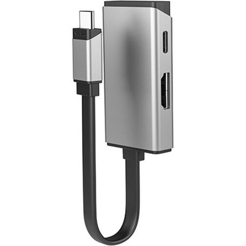 Alogic MagForce DUO Charge USB C To HDMI 2.0 And Power Delivery Adapter Audio/Video Digital Female 2-IN-1 Male Type X ULCHDPD-SGR
