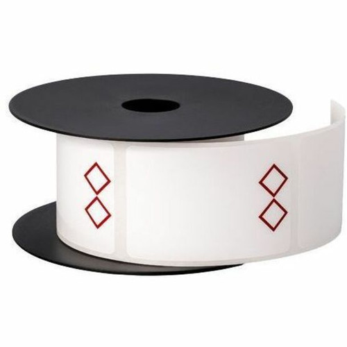 Brother 3in x 2in 2-Diamonds Standard Vinyl Die-Cut Secondary GHS Label - x 2" (50.80 mm) Width x 3" (76.20 mm) Length - Roll - White (BMSLT23GHS2V2)