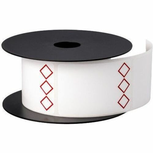 Brother 3in x 2in 3-Diamonds Standard Vinyl Die-Cut Secondary GHS Label - x 2" Width x 3" Length - Roll - White - Vinyl - Die-cut, to (Fleet Network)