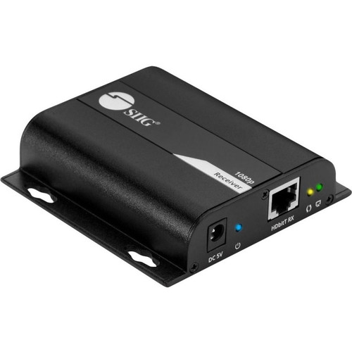 SIIG HDbitT Over IP HDMI Extender Receiver With IR Support And Dual Network Ports 393.70 Ft Range Device Output Input Mm X CE-H26U11-S1