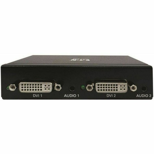 Tripp Lite series B116-002A-INT 2-Port DVI Splitter - 1920 x 1200 - 80 ft (24384 mm) Maximum Operating Distance - Audio Line In - Line (B116-002A-INT)