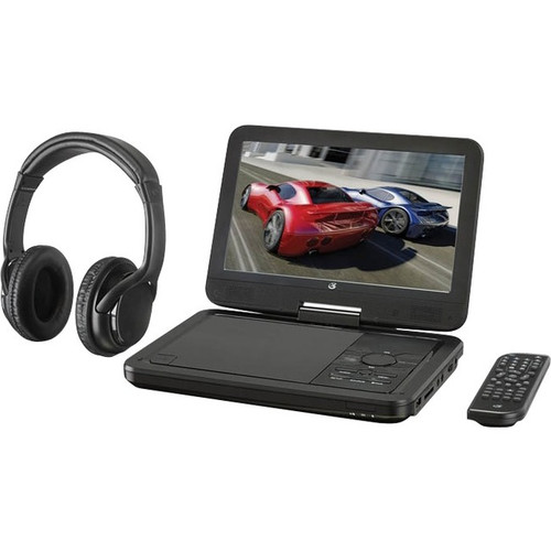 GPX PDB1077B Portable DVD Player - 10.1" (256.54 mm) Display - 1024 x 600 - DVD-RW, DVD+RW, CD-RW - JPEG - DVD Video, AVI, VOB, MPEG-2 (Fleet Network)