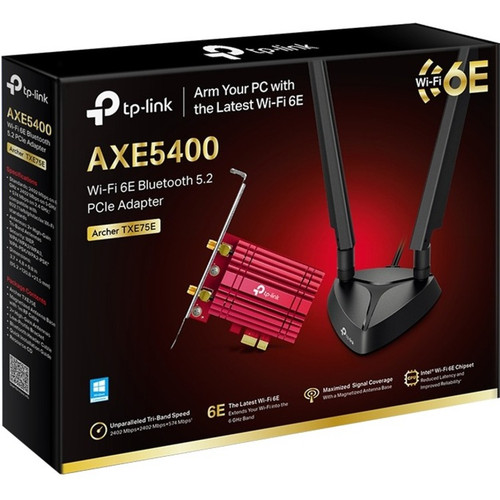 TP Link Archer TXE75E AXE5400 Tri Band Wi Fi And Bluetooth 5.2 Combo Adapter For Desktop Devices Gaming Peripherals ARCHER TXE75E ARCHER ARCHER TXE75E