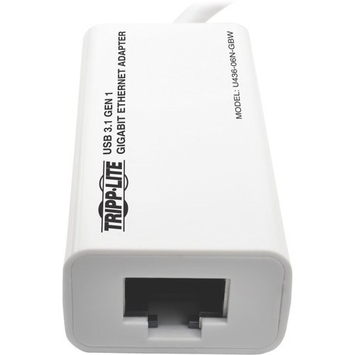 Tripp_Lite_U436-06N-GBW_USB_31_Gen_1_Type-C_to_Gigabit_Ethernet_NIC_Network_Adapter_-_USB_31_-_1_Ports_-_1_-_Twisted_Pair_U436-06N-GBW