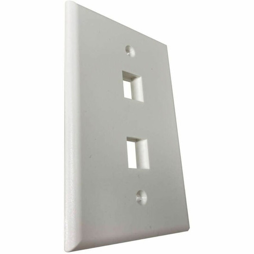 Tripp Lite series Safe-IT 2-Port Single-Gang Keystone Wall Plate, Antibacterial, Ivory Matte, TAA - 2 x Total Number of Socket(s) - - (N042AB-002-IVM)