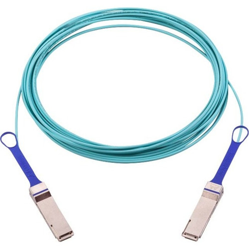 Mellanox Active Fiber Cable, IB EDR, up to 100Gb/s, QSFP, LSZH, 3m - 9.8 ft (3 m) Fiber Optic Network Cable for Network Device - 100 - (Fleet Network)