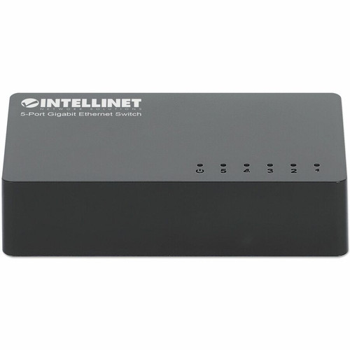 Intellinet 561747 5-Port Gigabit Ethernet Switch - Layer 2 Desktop - 10/100/1000Base-T - Fanless - Black