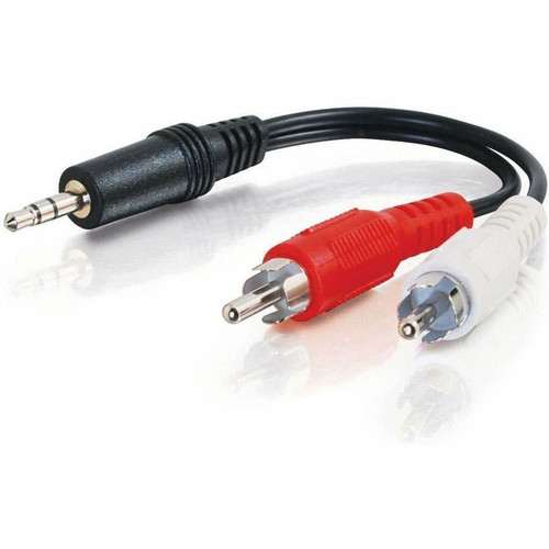 C2G 12ft Value Series One 3.5mm Stereo Male To Two RCA Stereo Male Y-Cable - 12 ft Mini-phone/RCA Audio Cable for Audio Device - First (CG39943)