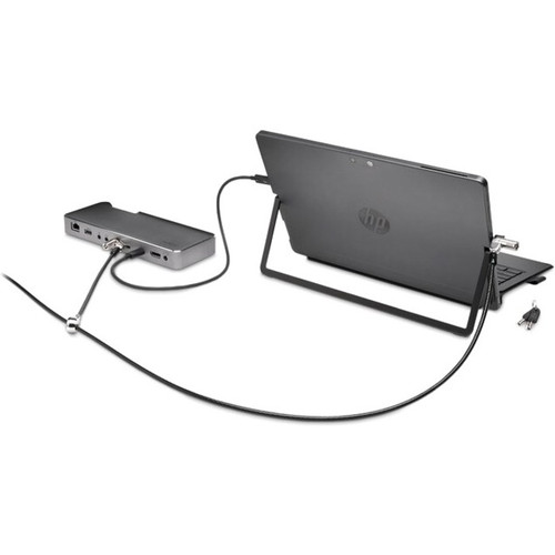 Kensington K64449S NanoSaver Keyed Dual Head Laptop Lock - Single Keyed - 5. 9 ft (1. 80 m) Cable - Silver Carbon Steel
