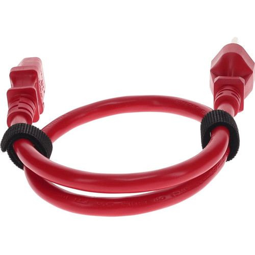 AddOn ADD515P2C1314AWG6FTR Power Extension Cord - NEMA 5-15P to IEC 60320 C13 - 6 ft Red - 120/230V AC - 10A