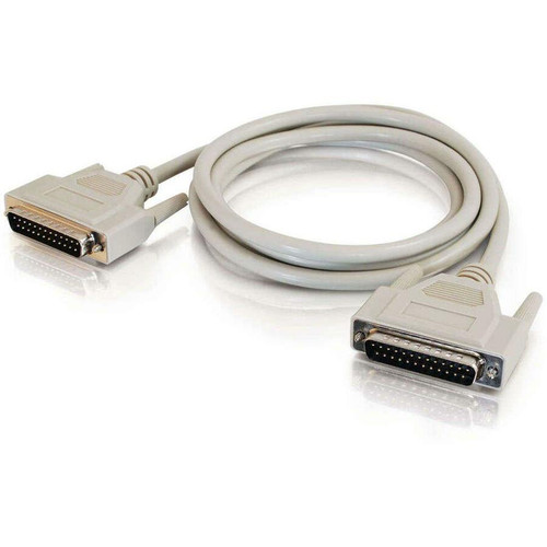 Serial Parallel DB-25 RS-232 Male Data Transfer Cable 3 Ft 0.91 M Second First End X 02664