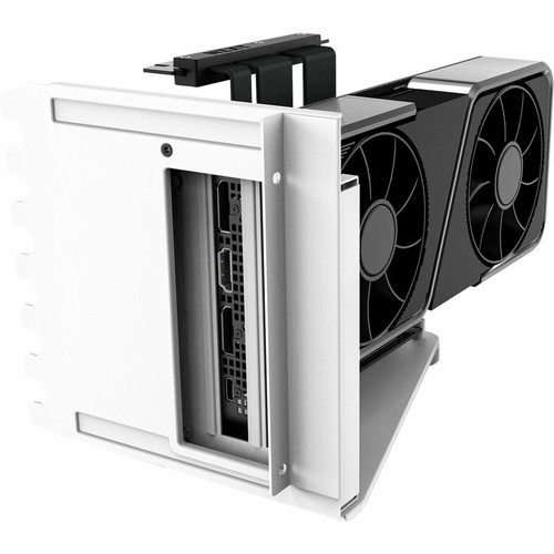 NZXT Matte White Vertical Mounting Bracket For Graphics Card Solid Steel Support And Case Compatibility Computer AB-RH175-W1