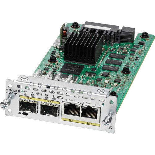 Cisco 2-Port Gigabit Ethernet WAN Network Interface Module - For Wide Area Network - 2 x RJ-45 1000Base-T WAN - Twisted Pair, Optical (Fleet Network)