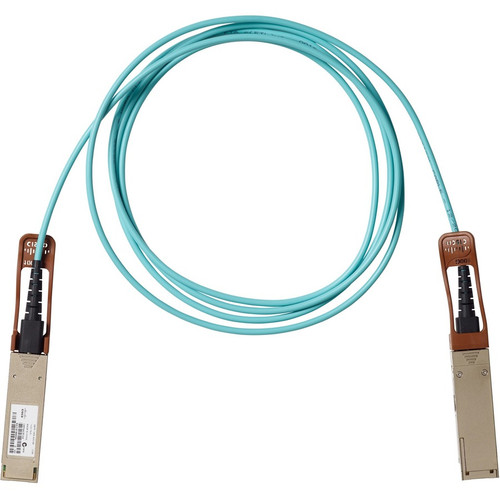 Cisco 100GBase QSFP Active Optical Cable, 3-meter - 9.8 ft (3 m) Fiber Optic Network Cable for Network Device - First End: 1 x QSFP - (Fleet Network)
