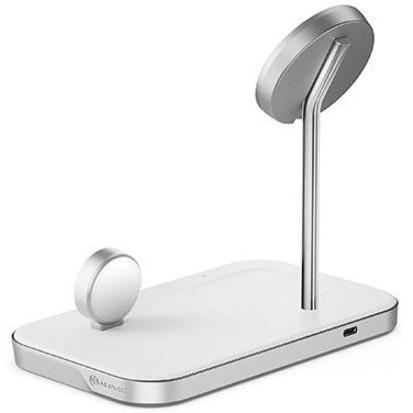 Alogic MagSpeed 3-in-1 Wireless Charging Station - 9 V DC, 12 V DC Input - Input connectors: USB - Easy to Use, Night Mode, Fast - 1 (MSP31SL15W)