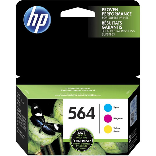 HP 564 Ink Cartridge - Cyan, Yellow, Magenta - Inkjet - Standard Yield - 300 Pages (Per Cartridge) - 3 / Pack (Fleet Network)