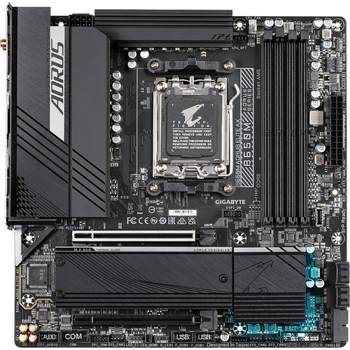 GIGABYTE B650M Aorus Elite Gaming Desktop Motherboard - AMD B650 Chipset - Socket AM5 - Micro ATX - Ryzen Processor Supported - 128 GB (B650M AORUS ELITE AX)