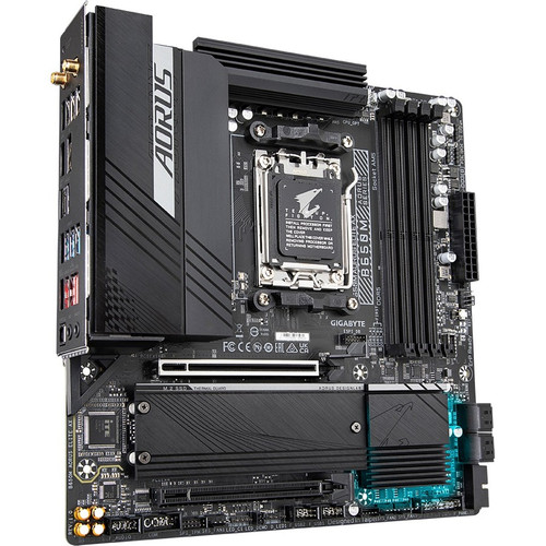 GIGABYTE B650M Aorus Elite Gaming Desktop Motherboard - AMD B650 Chipset - Socket AM5 - Micro ATX - Ryzen Processor Supported - 128 GB (B650M AORUS ELITE AX)