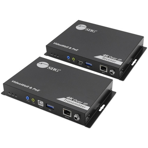 SIIG HDMI 4K60Hz 18Gbps over IP Matrix Kit - 1 Input Device - 1 Output Device - 396 ft (120700.80 mm) Range - 2 x Network (RJ-45) - 7 (Fleet Network)