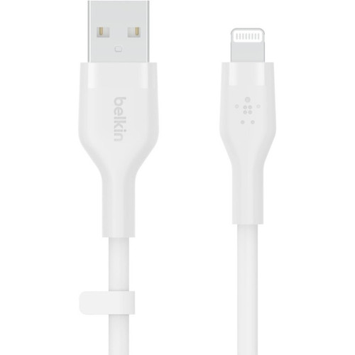 Belkin USB-A Cable with Lightning Connector - 6.6 ft (2 m) Lightning/USB Data Transfer Cable for iPhone, iPad, iPod, iPad Pro, iPad - (CAA008BT2MWH)