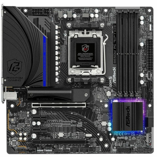 ASRock B650M PG Riptide Micro ATX Gaming Motherboard Socket AMD Chipset Ryzen Support B650M PG RIPTIDE B650M PG RIPTIDE B650M PG RIPTIDE