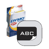 Dymo D1 Tape Thermal Label - 15/32" (12 mm) Width - Rectangle - Thermal Transfer - Glossy - Black, White - Plastic (Fleet Network)