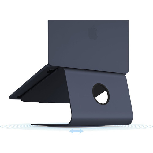 Rain Design 10091 mStand360 Laptop Stand with 360° Swivel Base - Midnight Aluminum - 10. 16" Width - 6. 18" Height - 3. 04 lb