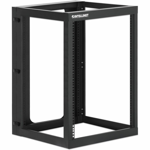 Intellinet 19" Wall Mount 4-Post Open Frame Network Rack, 15U - For IT Equipment, Network Equipment, Server, Switch, Patch Panel - 15U (Fleet Network)