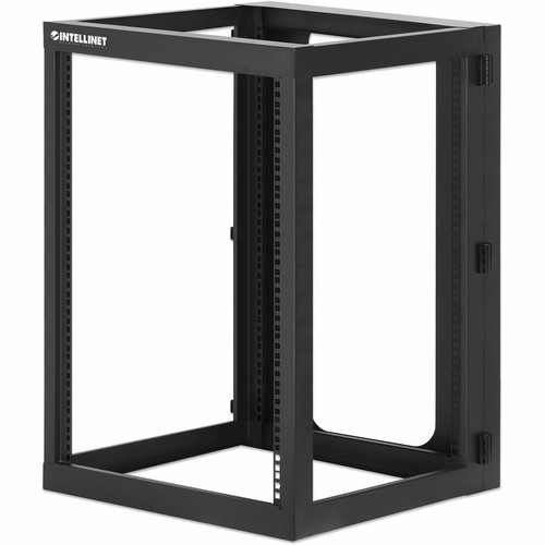 Intellinet 19" Wall Mount 4-Post Open Frame Network Rack, 15U - For IT Equipment, Network Equipment, Server, Switch, Patch Panel - 15U (716161)