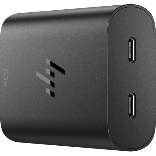 HP 600Q8UT#ABA 65W GaN USB-C Laptop Charger - 5/9/12/15/20V DC Output - Universal AC Adapter