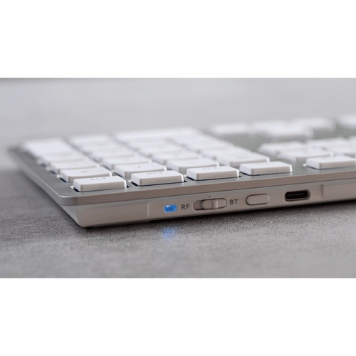 CHERRY KW 9100 Slim For Mac Wireless Mac Keyboard - Wireless Connectivity - Bluetooth/RF - 4 - 2.40 GHz - English (US) - Notebook, - - (JK-9110US-1)